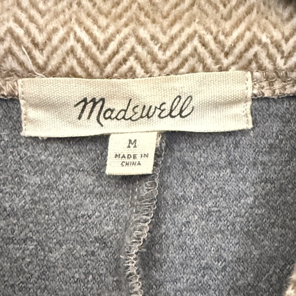 Madewell Stanza Herringbone Tan Open-Front Coat medium - Picture 10 of 10